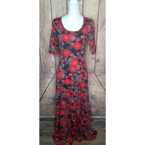 LulaRoe Ana Floral Maxi Dress Print Size L NWT
